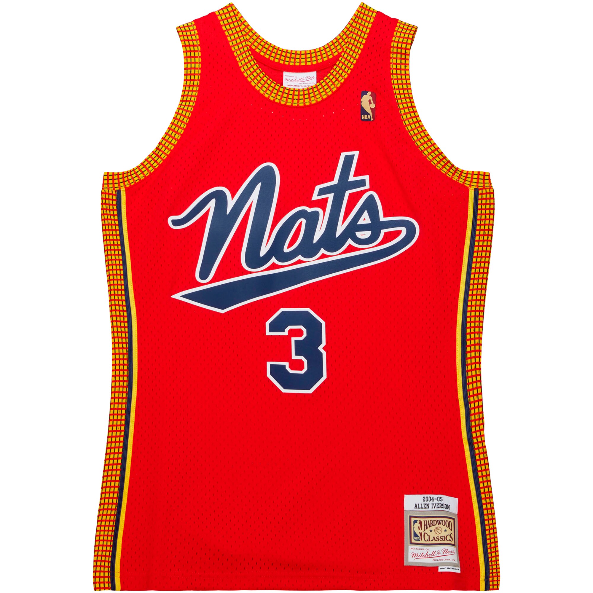 Men'sPhiladelphia 76ers Red 2004/05 Hardwood Classics Swingman Jersey