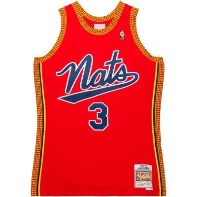 Men'sPhiladelphia 76ers Red 2004/05 Hardwood Classics Swingman Jersey 02