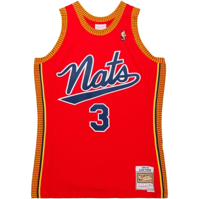 Men'sPhiladelphia 76ers Red 2004/05 Hardwood Classics Swingman Jersey 02