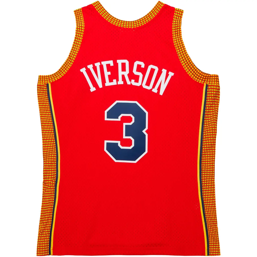 Men'sPhiladelphia 76ers Red 2004/05 Hardwood Classics Swingman Jersey