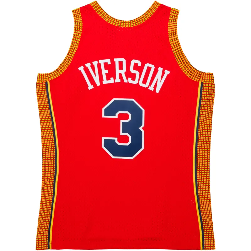 Men'sPhiladelphia 76ers Red 2004/05 Hardwood Classics Swingman Jersey