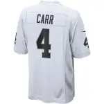 Mens Las Vegas Raiders Derek Carr White Game Jersey