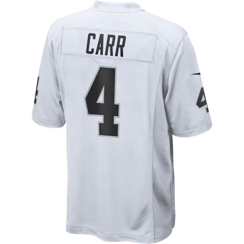 Mens Las Vegas Raiders Derek Carr White Game Jersey