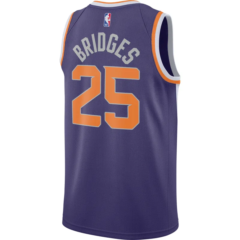 Phoenix Suns Mikal Bridges Purple 2020/21 Swingman Jersey - Icon Edition