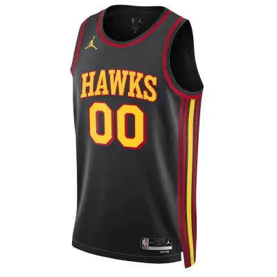 Unisex Atlanta Hawks Black 2022/23 Swingman Custom Jersey - Statement Edition 02