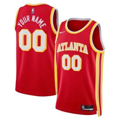 Unisex Atlanta Hawks Red Swingman Custom Jersey - Icon Edition 01