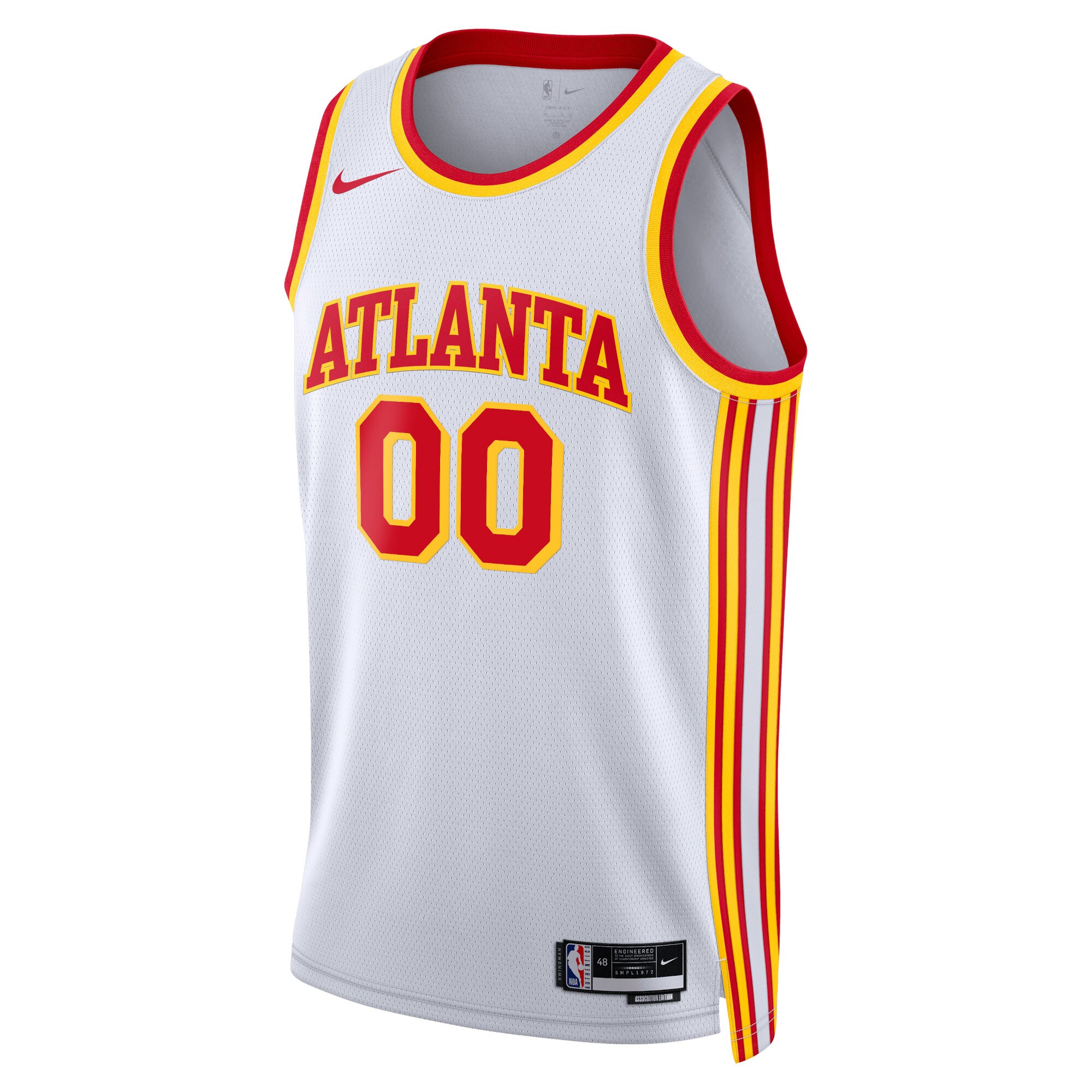 Unisex Atlanta Hawks White Swingman Custom Jersey - Association Edition