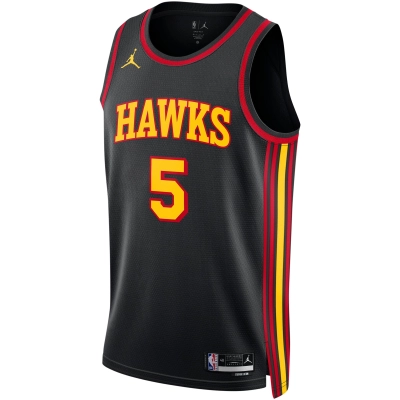 Unisex Atlanta Hawks Dejounte Murray Black Swingman Jersey - Statement Edition 02