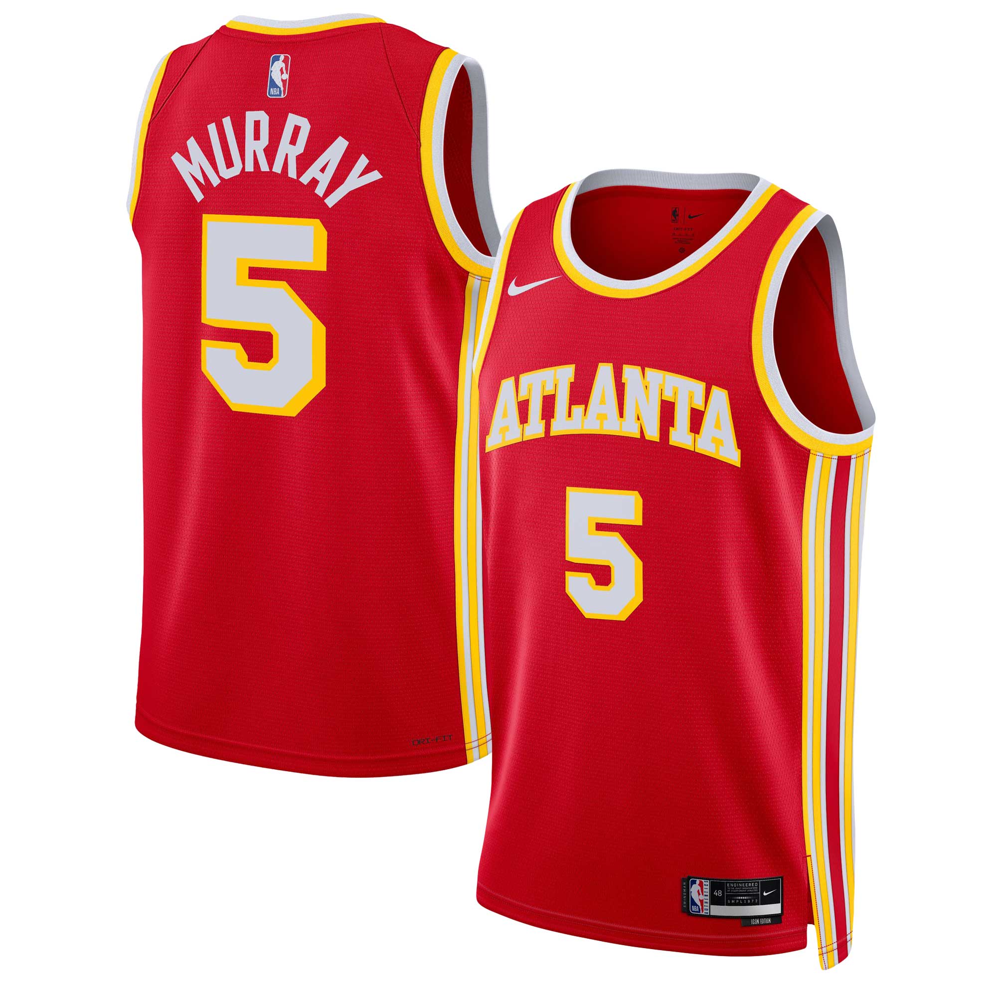 Unisex Atlanta Hawks Dejounte Murray Red Swingman Jersey - Icon Edition