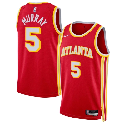 Unisex Atlanta Hawks Dejounte Murray Red Swingman Jersey - Icon Edition 01