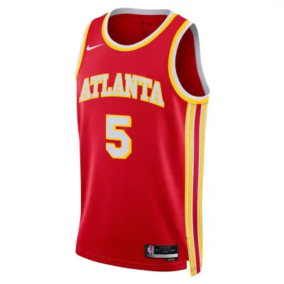 Unisex Atlanta Hawks Dejounte Murray Red Swingman Jersey - Icon Edition 02