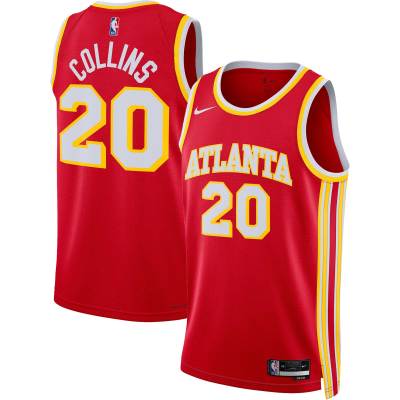 Unisex Atlanta Hawks John Collins Red Swingman Jersey - Icon Edition 01