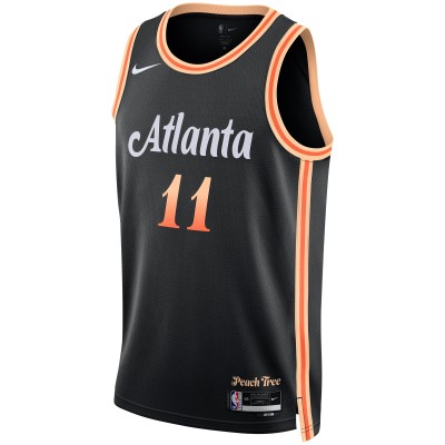 Unisex Atlanta Hawks Trae Young Black 2022/23 Swingman Jersey - City Edition 02