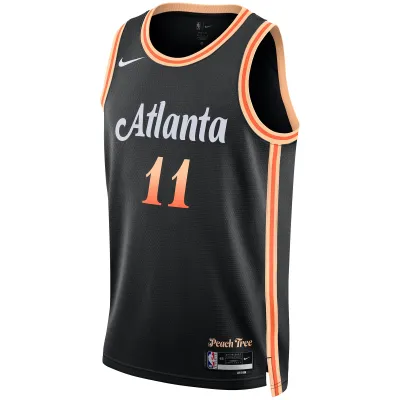 Unisex Atlanta Hawks Trae Young Black 2022/23 Swingman Jersey - City Edition 02