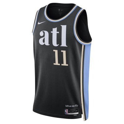 Unisex Atlanta Hawks Trae Young Black 2023/24 Swingman Jersey - City Edition 02