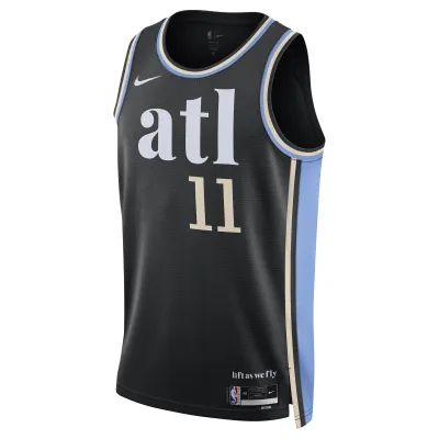 Unisex Atlanta Hawks Trae Young Black 2023/24 Swingman Jersey - City Edition 02