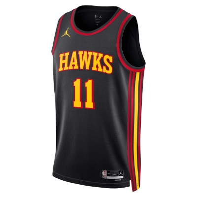 Unisex Atlanta Hawks Trae Young Black Swingman Jersey - Statement Edition 02