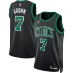 Unisex Boston Celtics Jaylen Brown Black Swingman Jersey - Statement Edition