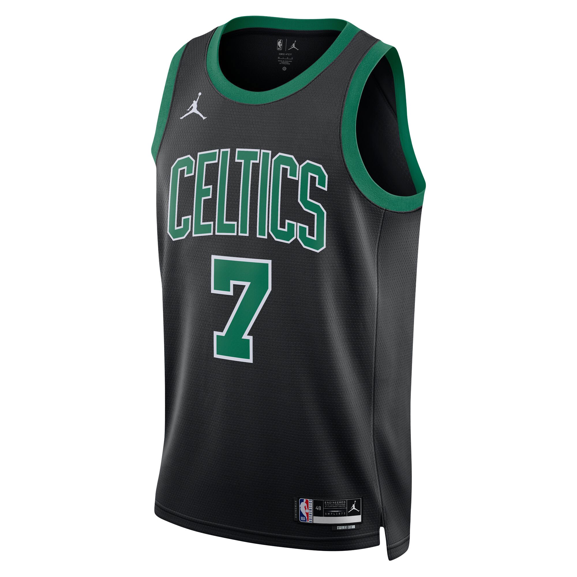Unisex Boston Celtics Jaylen Brown Black Swingman Jersey - Statement Edition