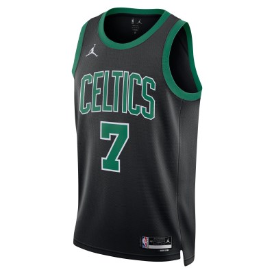 Unisex Boston Celtics Jaylen Brown Black Swingman Jersey - Statement Edition 02