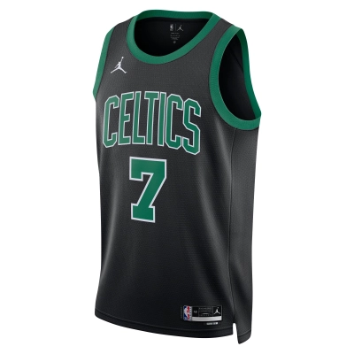 Unisex Boston Celtics Jaylen Brown Black Swingman Jersey - Statement Edition 02