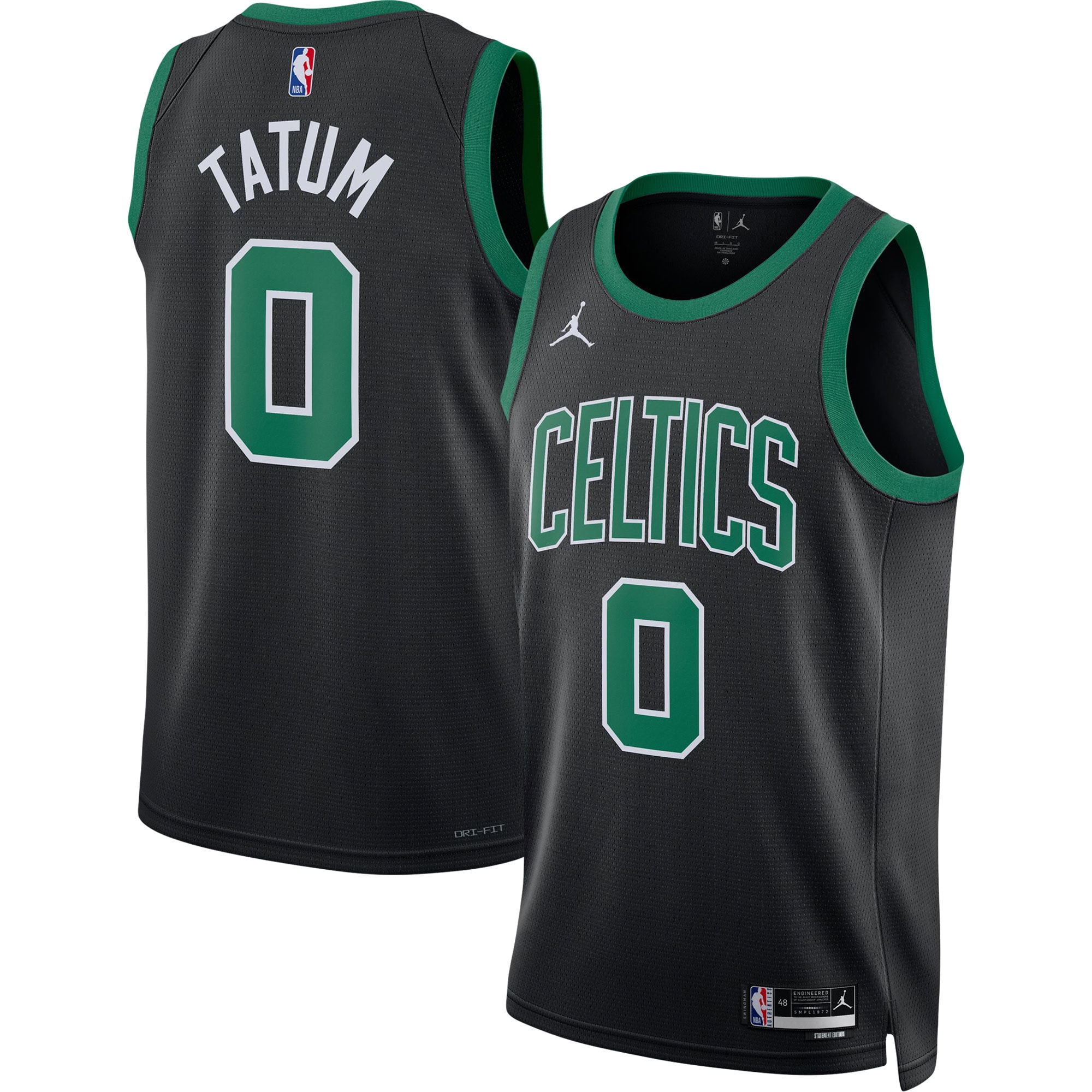 Unisex Boston Celtics Jayson Tatum Black Swingman Jersey - Statement Edition