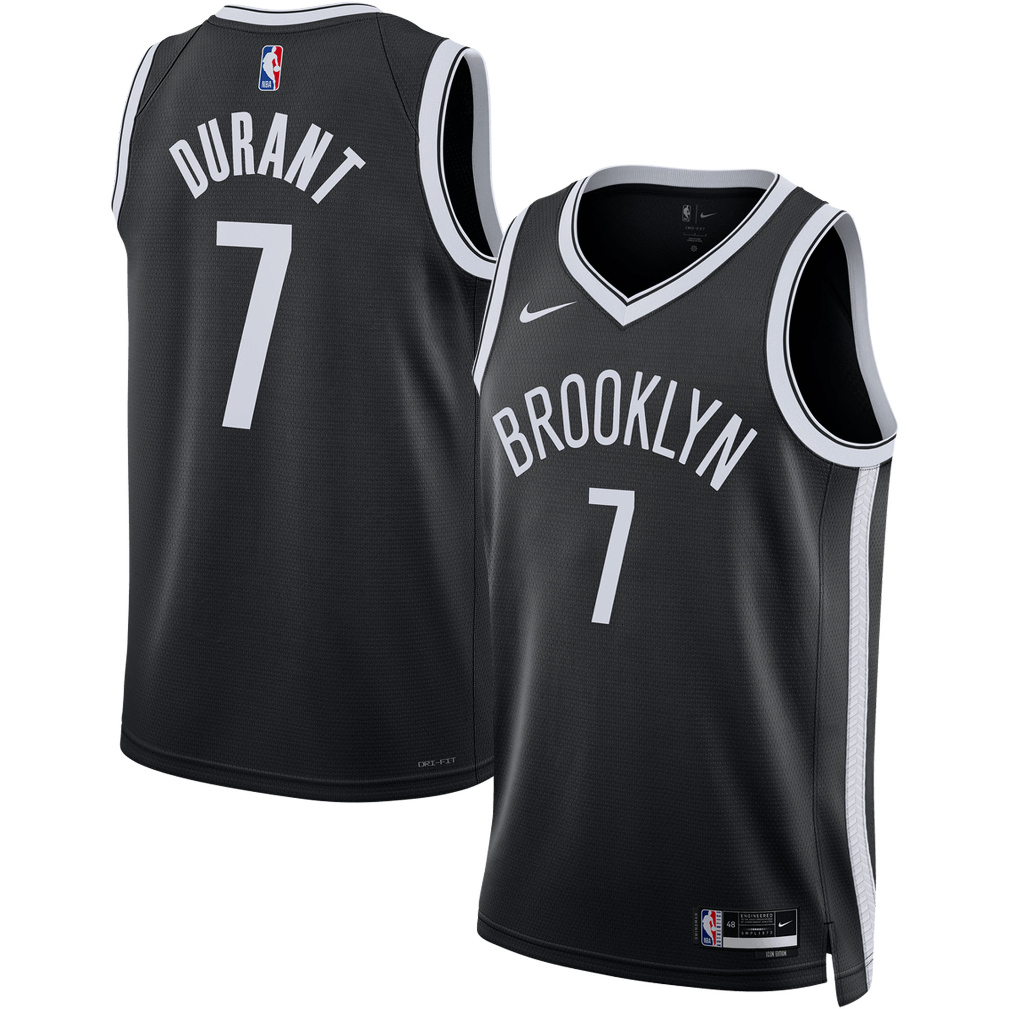 Unisex Brooklyn Nets Kevin Durant Black Swingman Jersey - Icon Edition