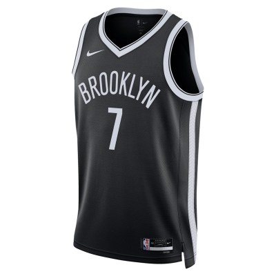 Unisex Brooklyn Nets Kevin Durant Black Swingman Jersey - Icon Edition 02