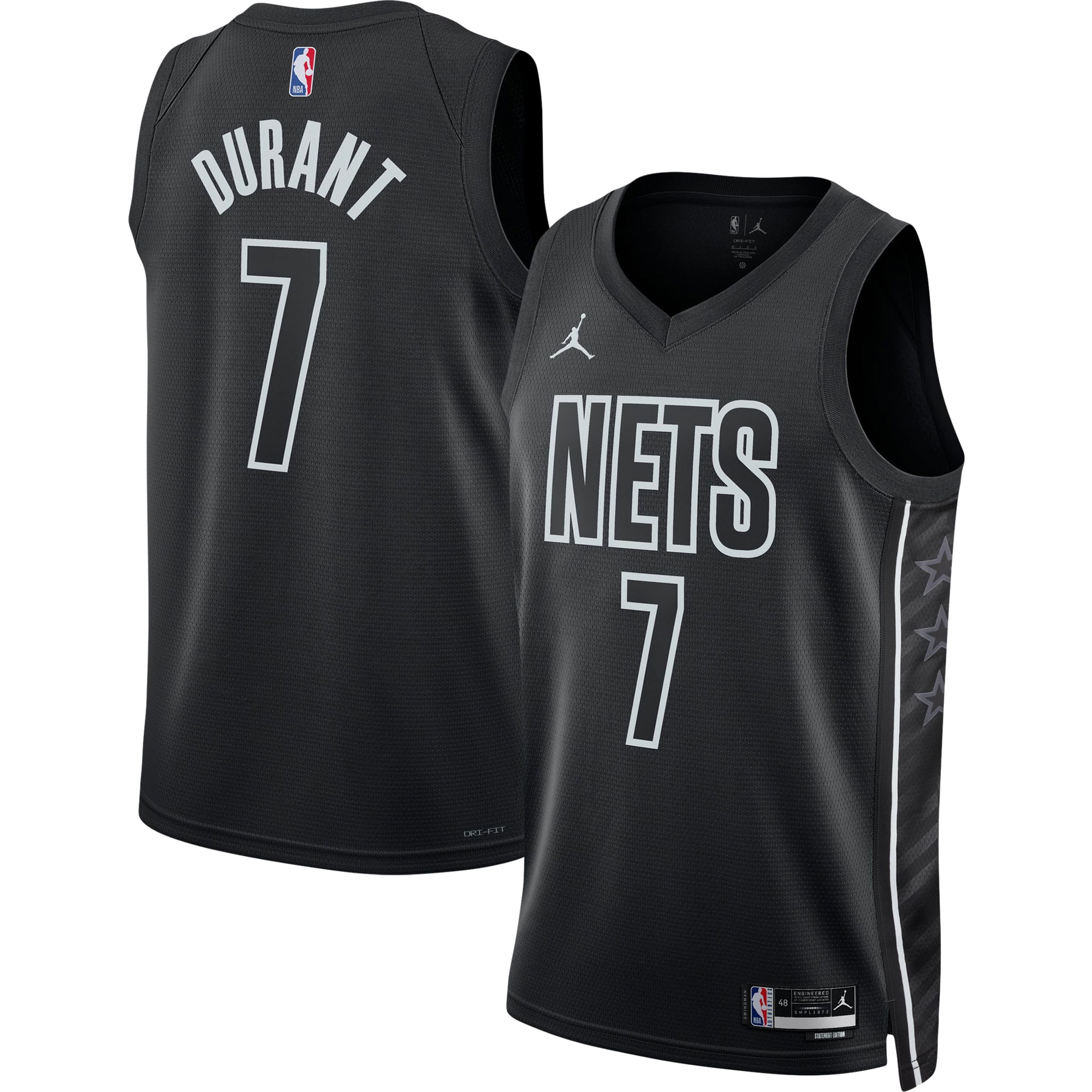 Unisex Brooklyn Nets Kevin Durant Black Swingman Jersey - Statement Edition