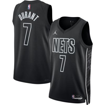 Unisex Brooklyn Nets Kevin Durant Black Swingman Jersey - Statement Edition 01