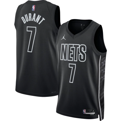 Unisex Brooklyn Nets Kevin Durant Black Swingman Jersey - Statement Edition 01