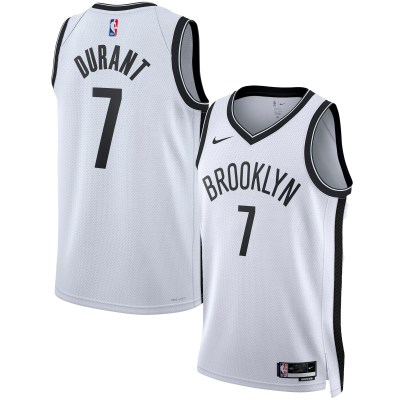Unisex Brooklyn Nets Kevin Durant White Swingman Jersey - Association Edition 01
