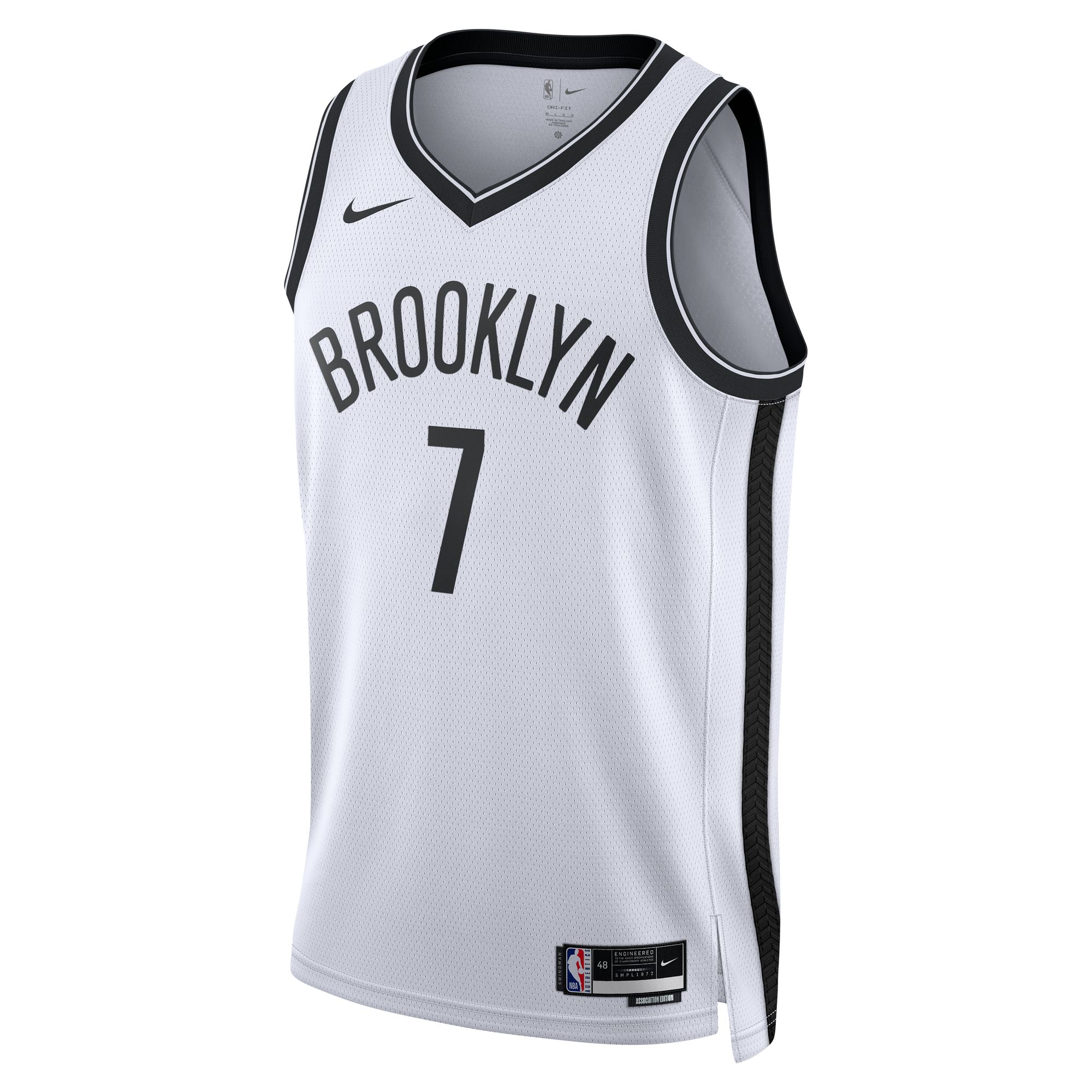 Unisex Brooklyn Nets Kevin Durant White Swingman Jersey - Association Edition