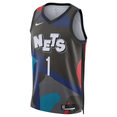 Unisex Brooklyn Nets Mikal Bridges Black 2023/24 Swingman Jersey - City Edition 02