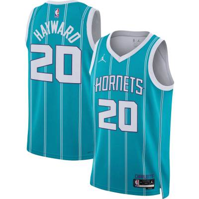 Unisex Charlotte Hornets Gordon Hayward Teal Swingman Jersey - Icon Edition 01