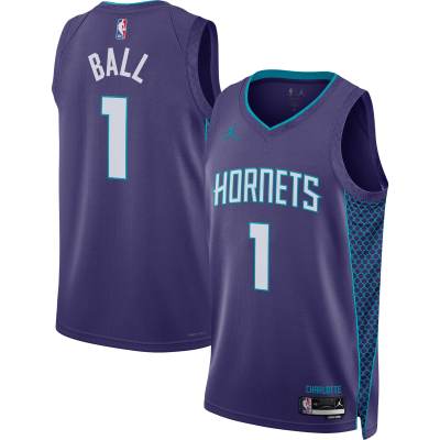 Unisex Charlotte Hornets LaMelo Ball Purple Swingman Jersey - Statement Edition 01