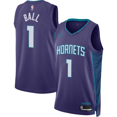 Unisex Charlotte Hornets LaMelo Ball Purple Swingman Jersey - Statement Edition 01
