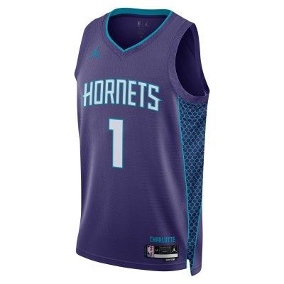 Unisex Charlotte Hornets LaMelo Ball Purple Swingman Jersey - Statement Edition 02