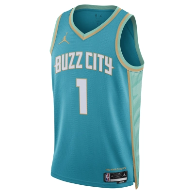 Unisex Charlotte Hornets LaMelo Ball Teal 2023/24 Swingman Jersey - City Edition 02