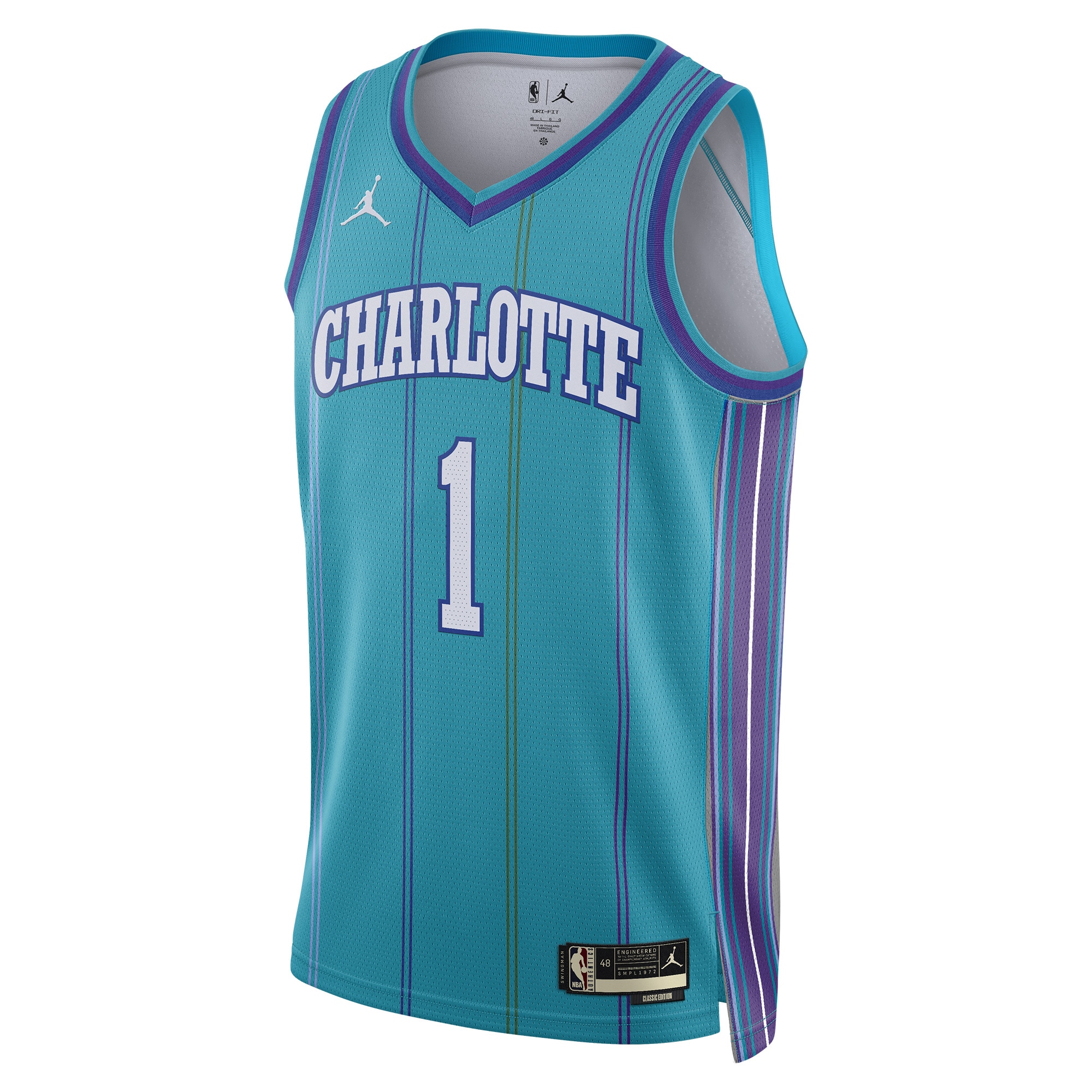 Unisex Charlotte Hornets LaMelo Ball Teal 2023/24 Swingman Replica Jersey - Classic Edition