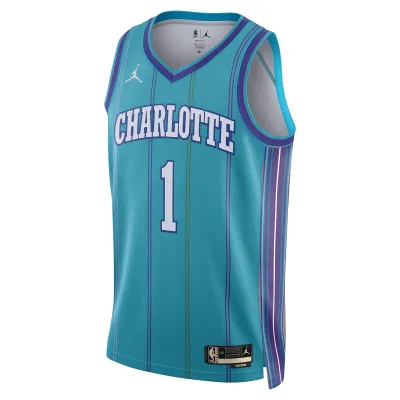Unisex Charlotte Hornets LaMelo Ball Teal 2023/24 Swingman Replica Jersey - Classic Edition 02