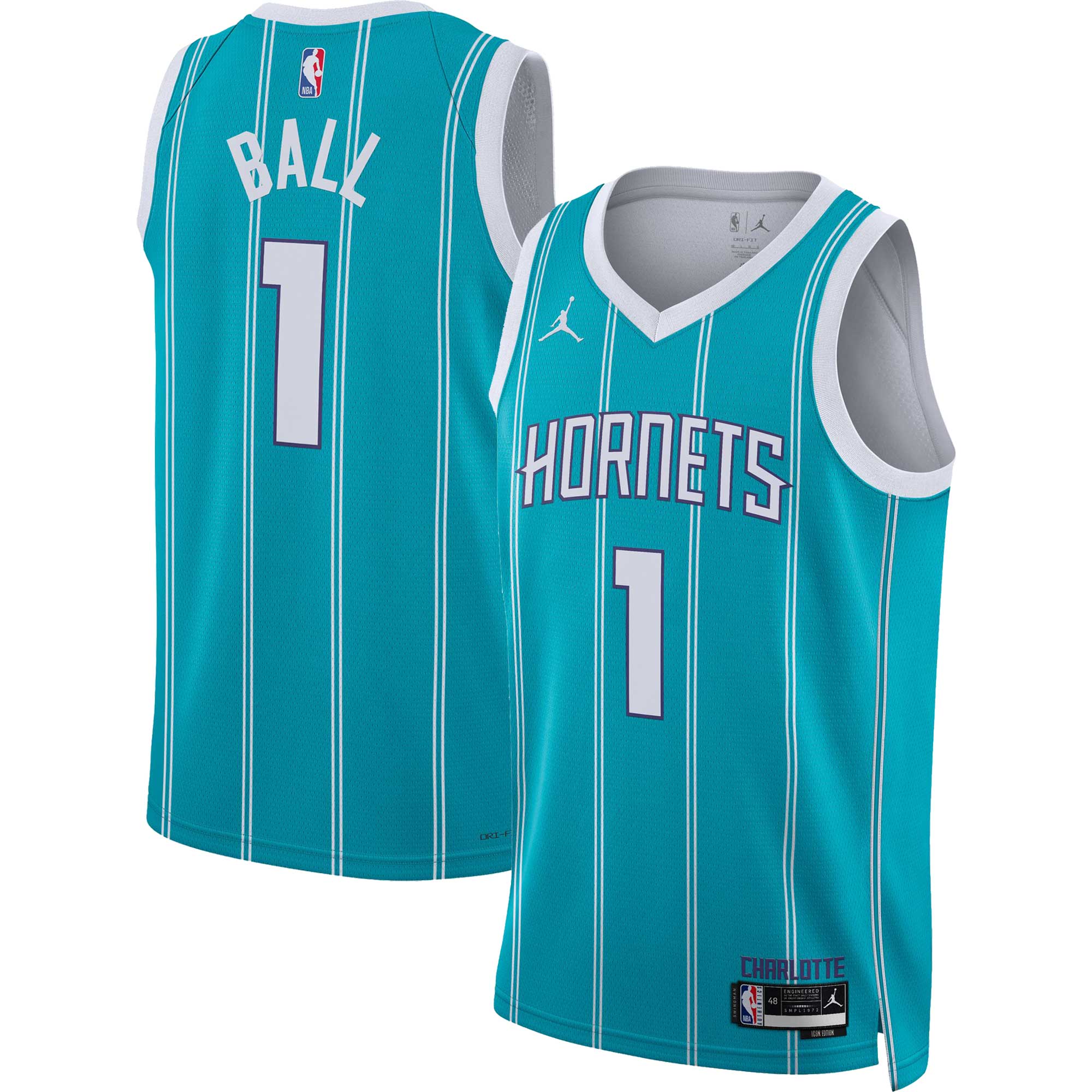 Unisex Charlotte Hornets LaMelo Ball Teal Swingman Jersey - Icon Edition