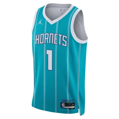 Unisex Charlotte Hornets LaMelo Ball Teal Swingman Jersey - Icon Edition 02