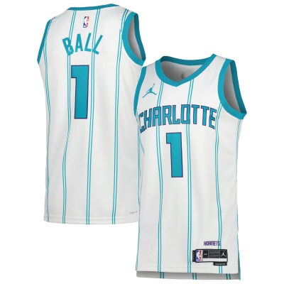 Unisex Charlotte Hornets LaMelo Ball White Swingman Jersey - Association Edition 01