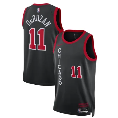 Unisex Chicago Bulls DeMar DeRozan Black 2023/24 Swingman Jersey - City Edition 01