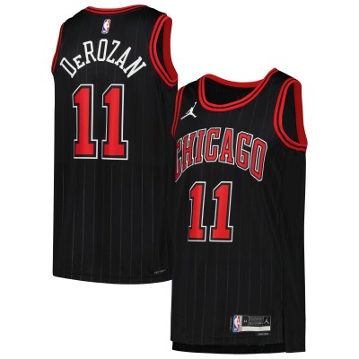 Unisex Chicago Bulls DeMar DeRozan Black Swingman Jersey - Statement Edition 01