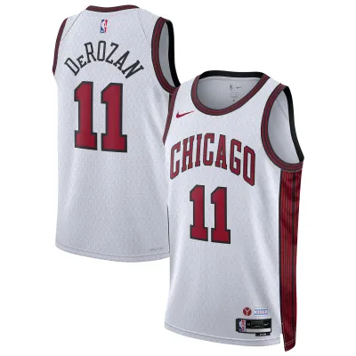 Unisex Chicago Bulls DeMar DeRozan White 2022/23 Swingman Jersey - City Edition 01