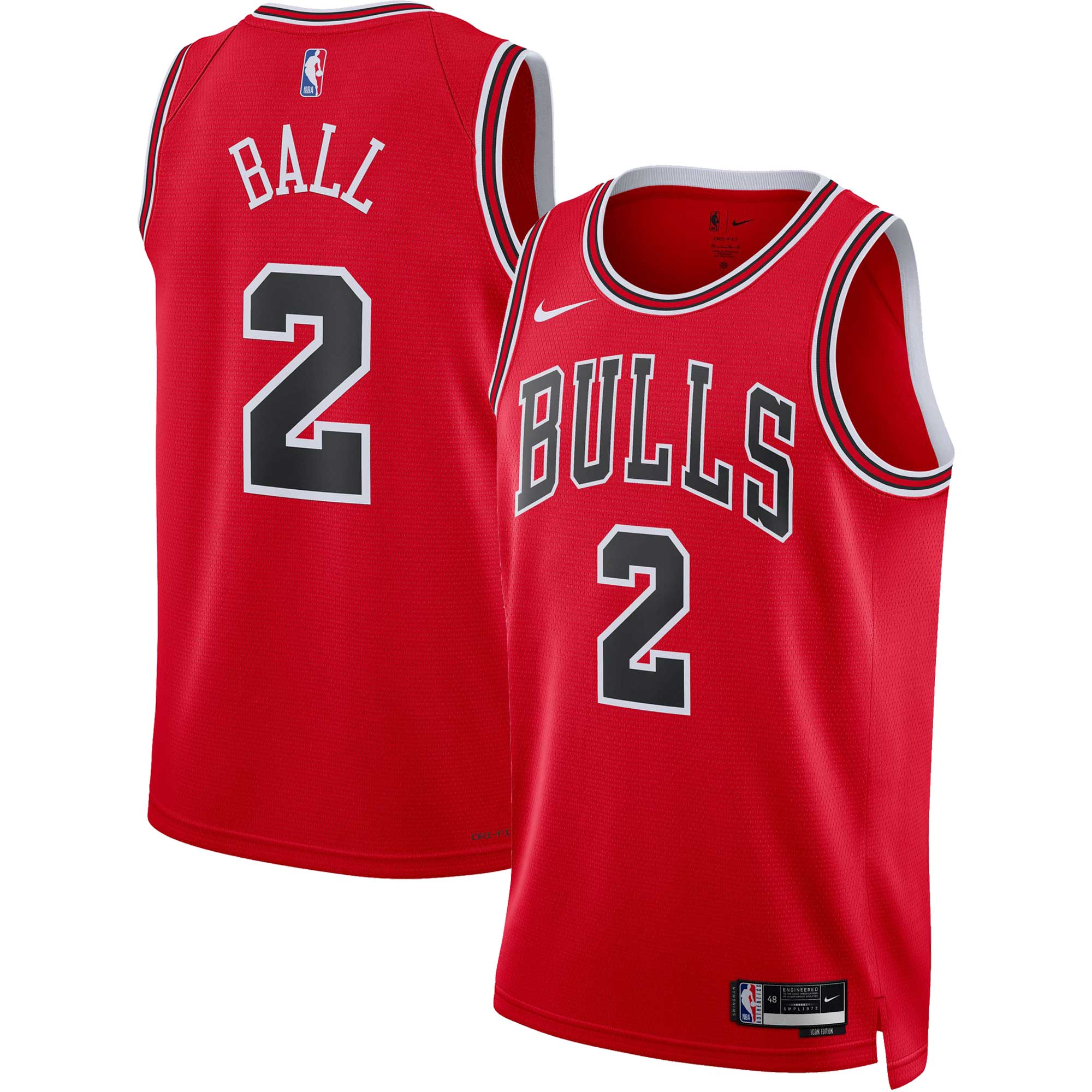 Unisex Chicago Bulls Lonzo Ball Red Swingman Jersey - Icon Edition