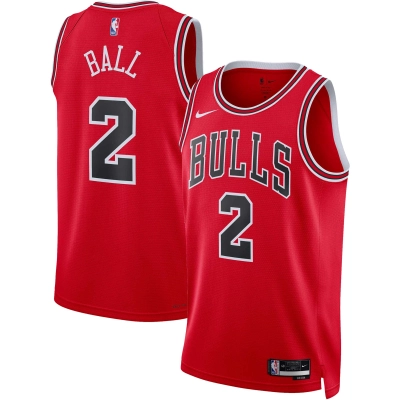 Unisex Chicago Bulls Lonzo Ball Red Swingman Jersey - Icon Edition 01