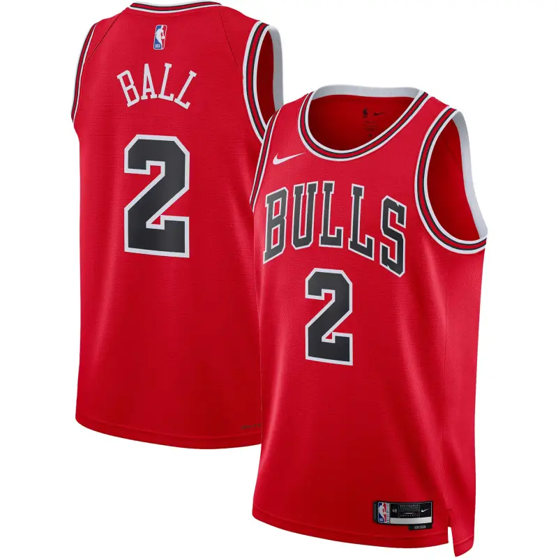 Unisex Chicago Bulls Lonzo Ball Red Swingman Jersey - Icon Edition